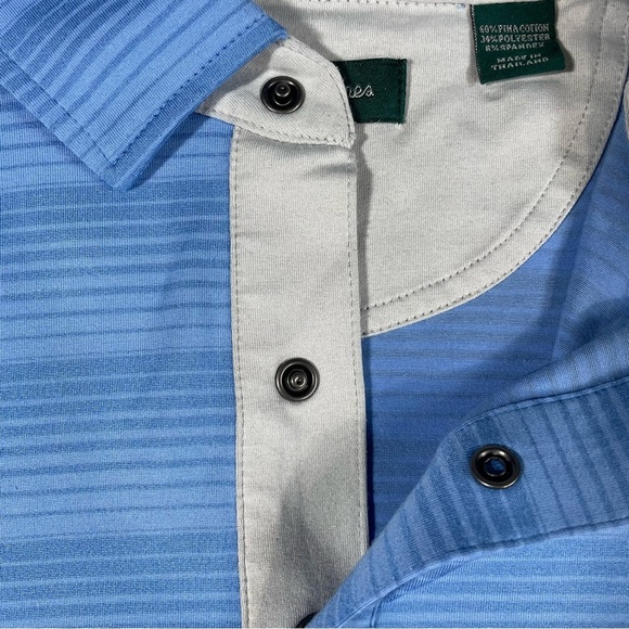 Bobby Jones eFX Performance Cotton Frame Stripe Short Sleeve Polo Shirt Size L - Picture 8 of 12